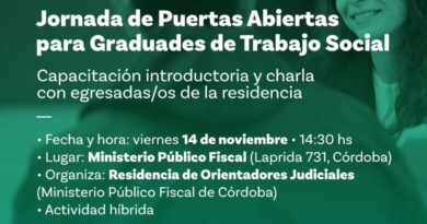 Jornada de Puertas Abiertas: Residencia de Orientadores Judiciales para Graduades de Trabajo Social