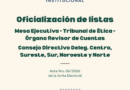 Elecciones CPTSPC 2026: La Junta Electoral oficializó las listas de candidaturas para los estamentos provinciales y regionales